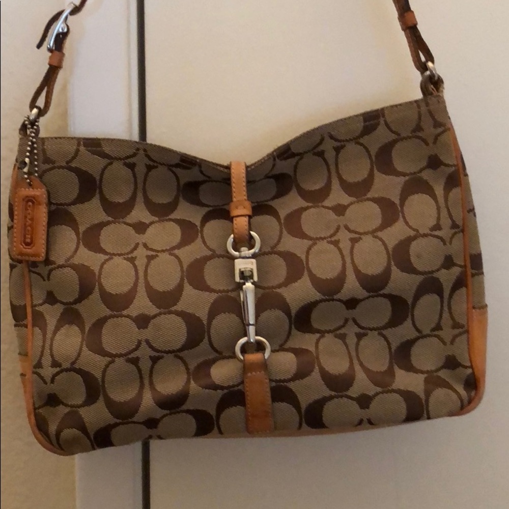 Tan Coach bag